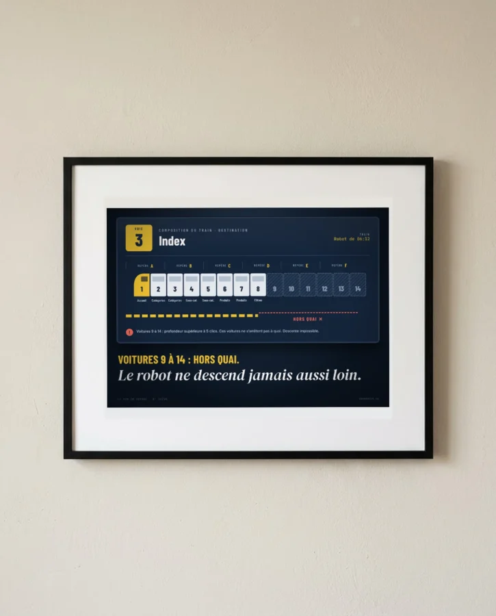 Composition du train : voitures 9 à 14 hors quai – Posters