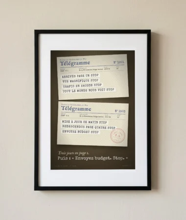 Télégramme : trois jours en page 1 – Posters