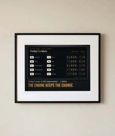 Currency exchange: 1,000 impressions, 3 clicks – Posters