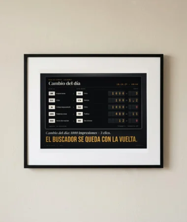 Casa de cambio: 1000 impresiones, 3 clics – Pósters