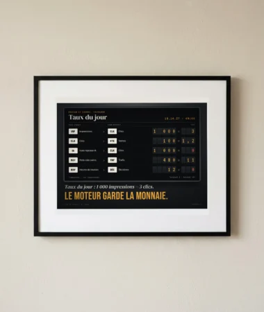 Bureau de change : 1 000 impressions, 3 clics – Posters