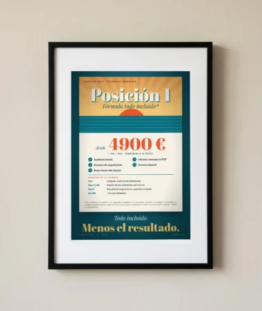 Estancia en la posición 1, todo incluido – Pósters