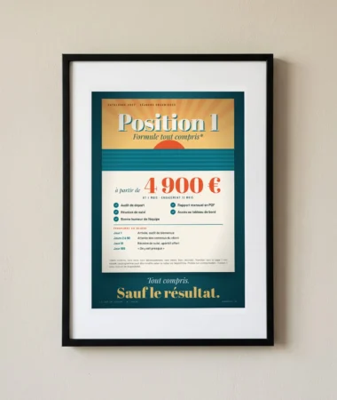 Séjour en position 1, formule tout compris – Posters