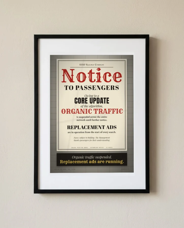 Notice to passengers: replacement ads – Posters