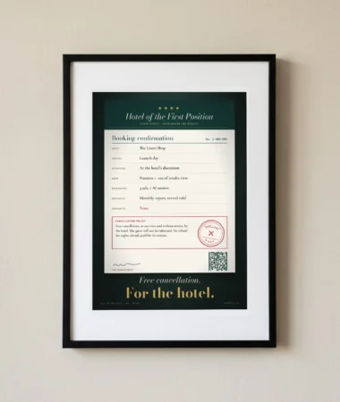 Booking at position 1, free cancellation – Posters