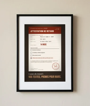Attestation de retard : cause, vos textes – Posters
