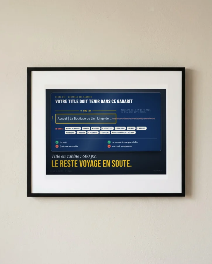 Gabarit cabine : la balise title, 600 px – Posters