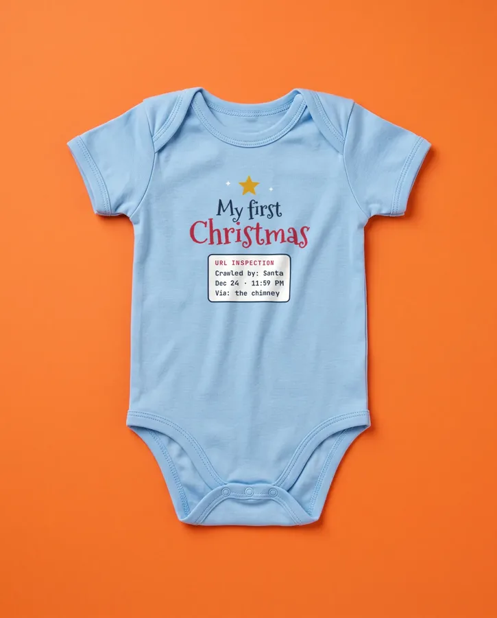 My first Christmas, crawled by Santa – Kids and babies