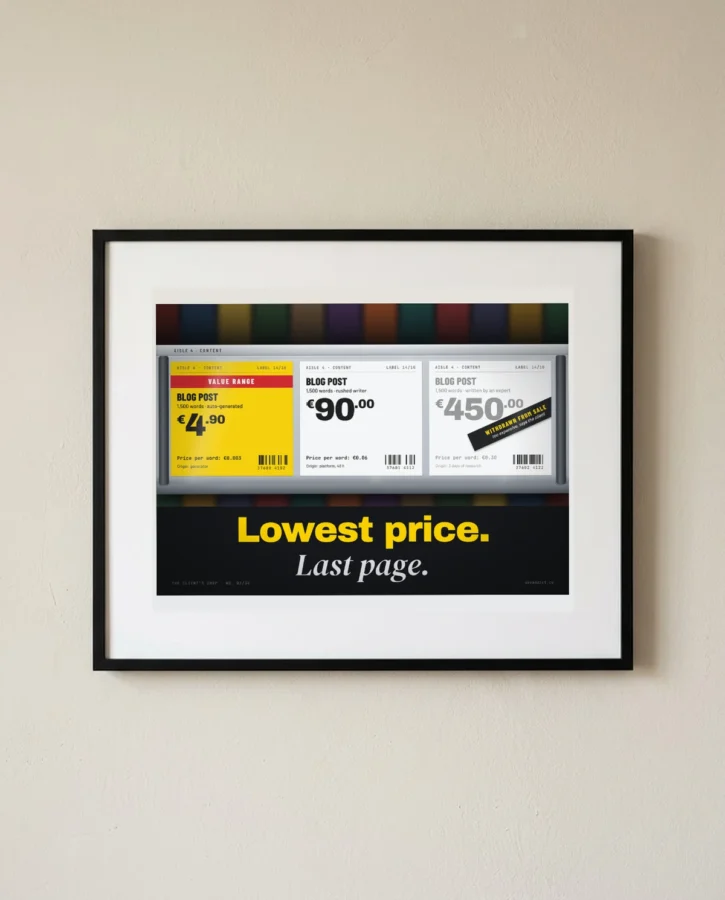 Lowest price, last page – Posters