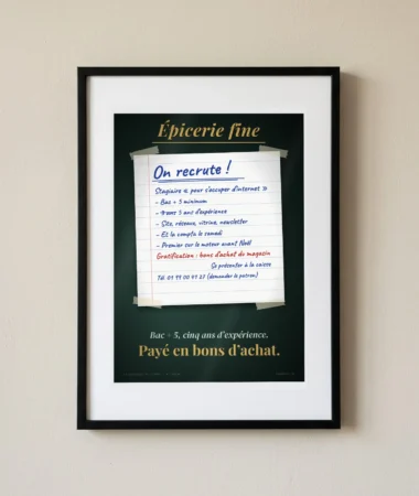On recrute, payé en bons d’achat – Posters