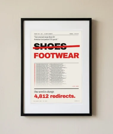 One word to change, 4,812 redirects – Posters