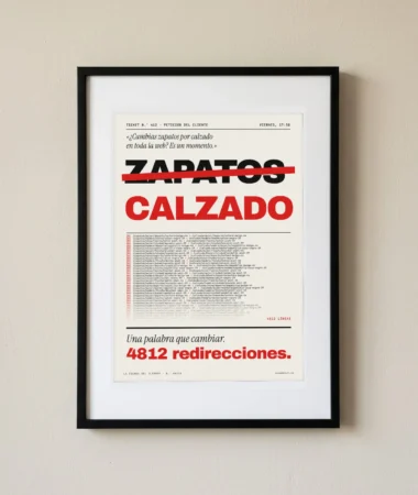 Una palabra que cambiar, 4812 redirecciones – Pósters