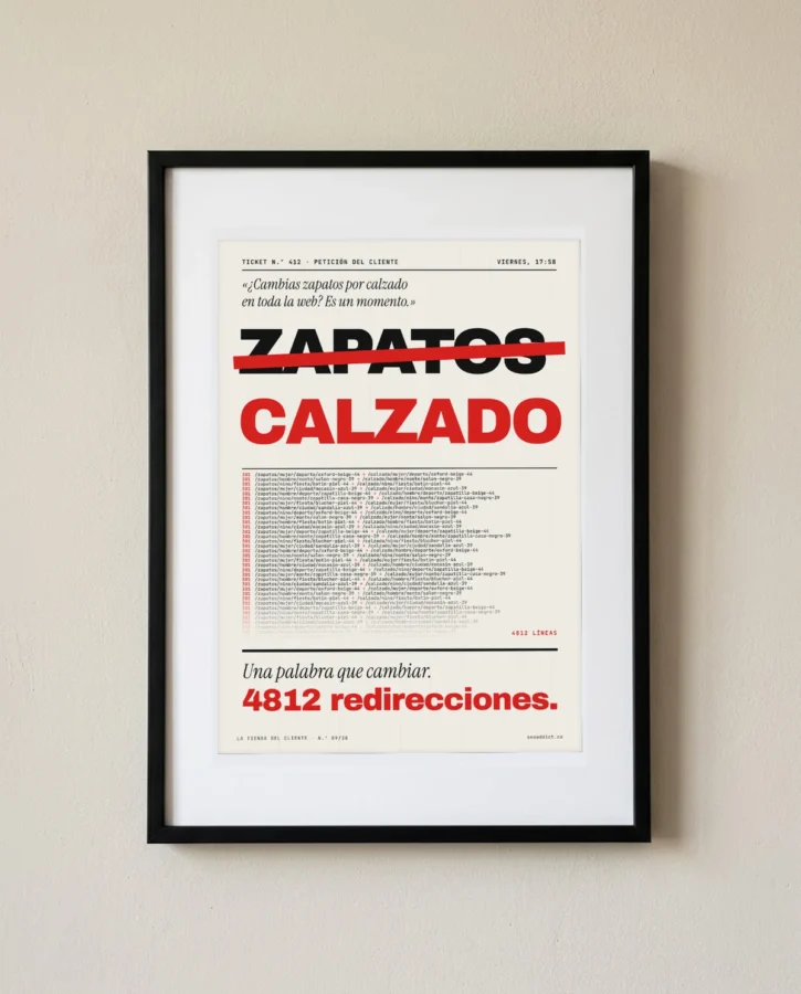 Una palabra que cambiar, 4812 redirecciones – Pósters