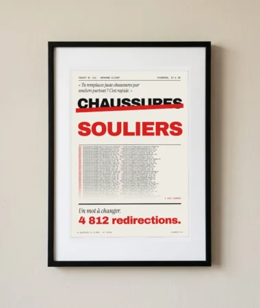 Un mot à changer, 4 812 redirections – Posters