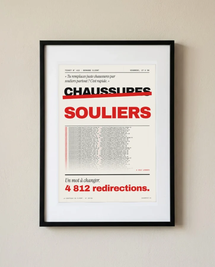 Un mot à changer, 4 812 redirections – Posters