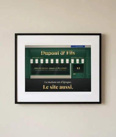 Maison fondée en 1962, site aussi d’époque – Posters