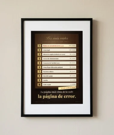 Ranking de páginas: la página de error en cabeza – Pósters