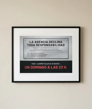 La agencia declina toda responsabilidad – Pósters