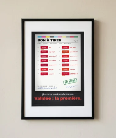 Bon à tirer : bouton « Acheter », version 14 – Posters
