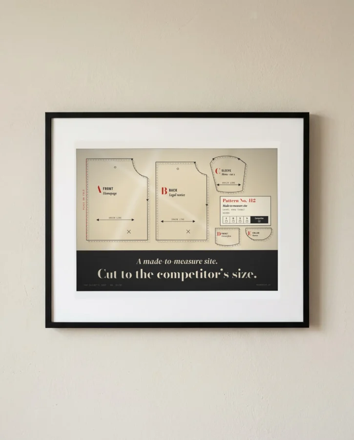 Made-to-measure site, competitor’s size – Posters