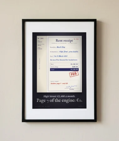 Rent receipt: prime location – Posters
