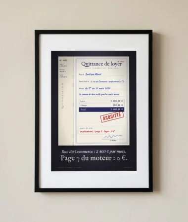 Quittance de loyer : emplacement n° 1 – Posters