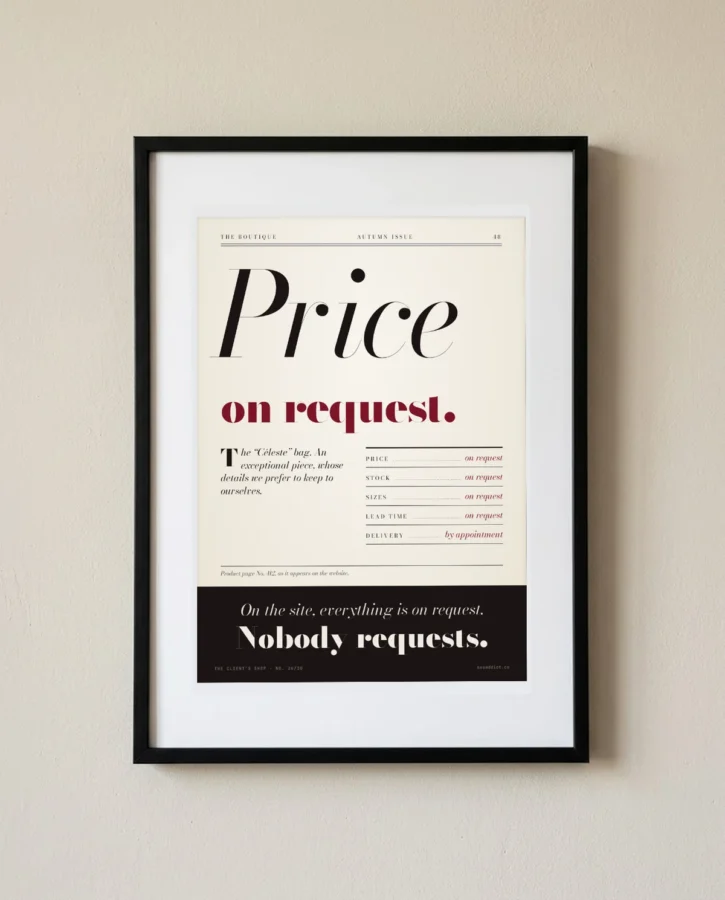 Price on request, visits on request – Posters
