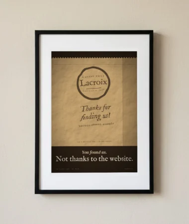 You found us, not thanks to the website – Posters