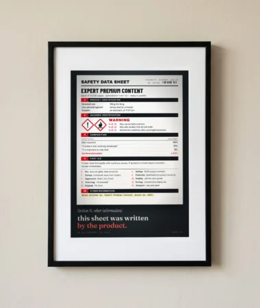 Safety data sheet for generated content – Posters