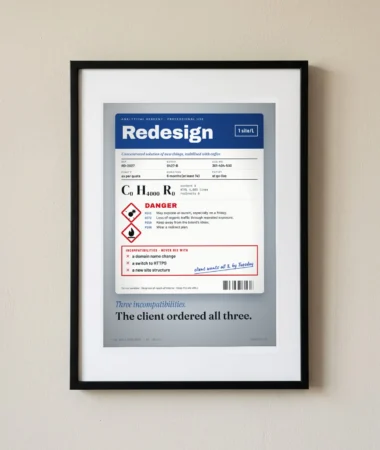 “Redesign” reagent, three incompatibilities – Posters