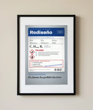 Reactivo «Rediseño», tres incompatibilidades – Pósters