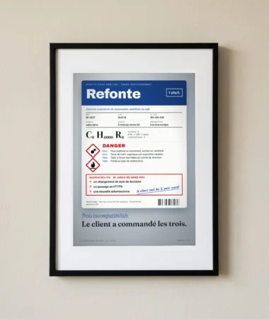 Réactif « Refonte », trois incompatibilités – Posters