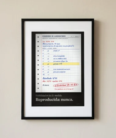 Cuaderno de laboratorio: visibilidad en las IA – Pósters