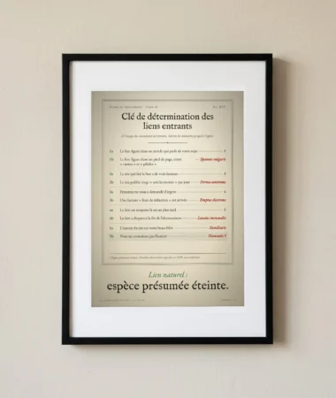 Clé de détermination des liens entrants – Posters