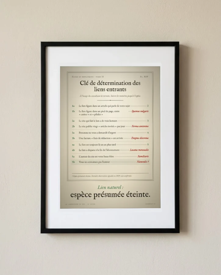 Clé de détermination des liens entrants – Posters