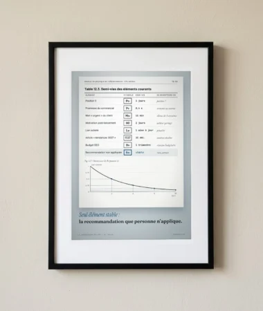 Table des demi-vies de l’agence – Posters