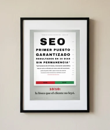 Optotipo del contrato SEO – Pósters