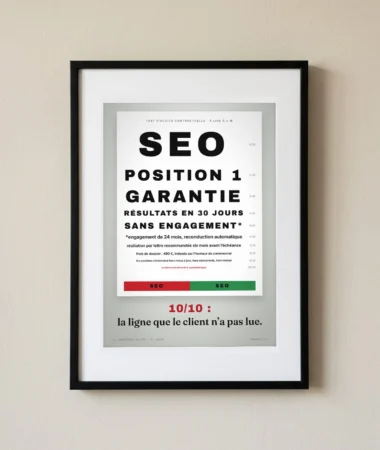 Échelle d’acuité du contrat SEO – Posters