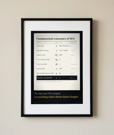 Fundamental constants of SEO – Posters