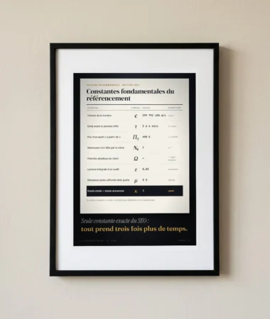 Constantes fondamentales du référencement – Posters