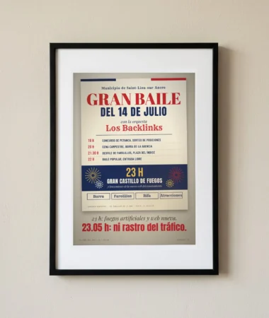 Gran baile del 14 de julio, lanzamiento a las 23 h – Pósters