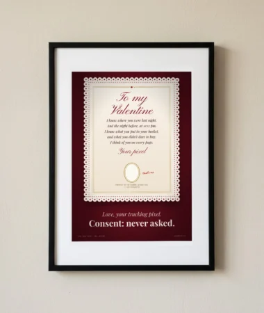 My Valentine, Love, Your Tracking Pixel – Posters