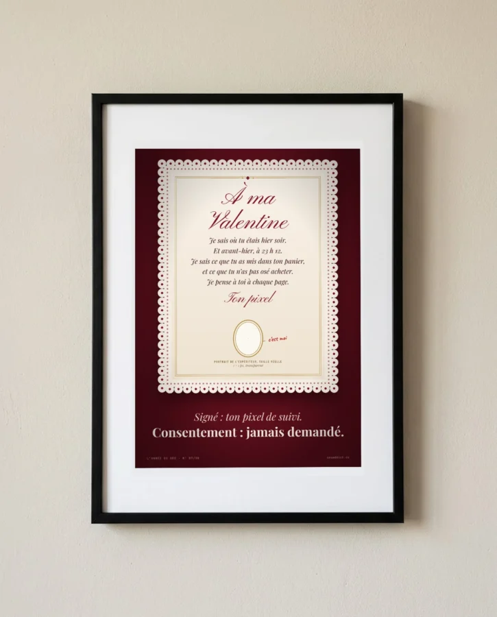 Ma Valentine, signé ton pixel de suivi – Posters
