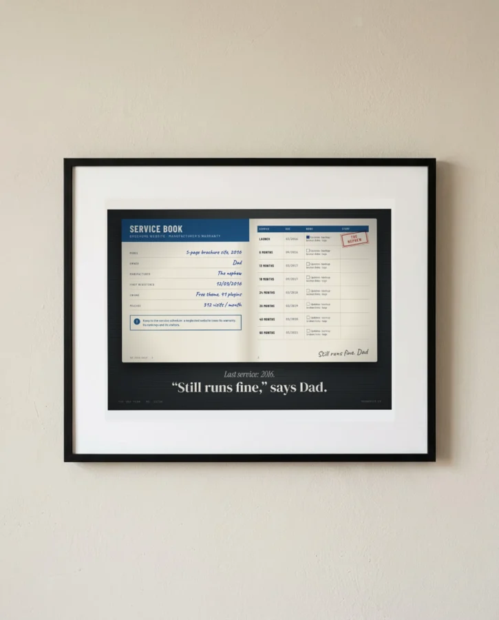 Dad’s Website Service Book – Posters