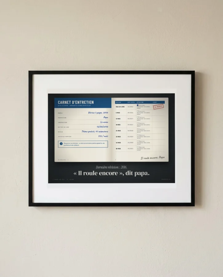 Carnet d’entretien du site de papa – Posters