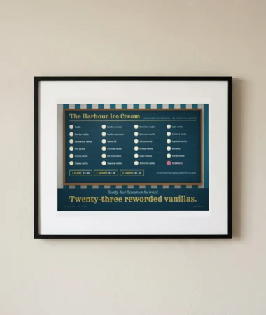 The 24-Flavour Ice Cream Stand, 23 of Them Vanilla – Posters