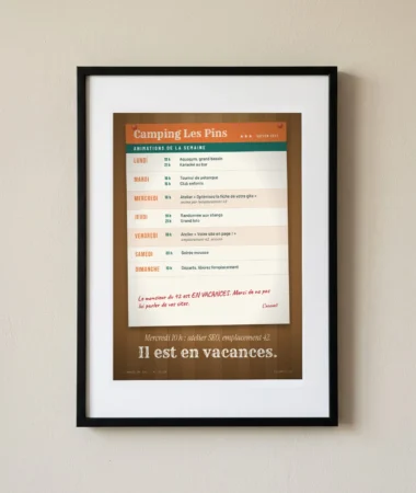 Animations du camping : atelier SEO, emplacement 42 – Posters