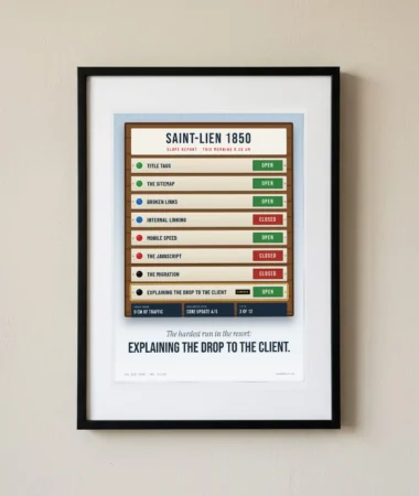 Ski Slope Report: the Black Run Is Explaining the Drop – Posters