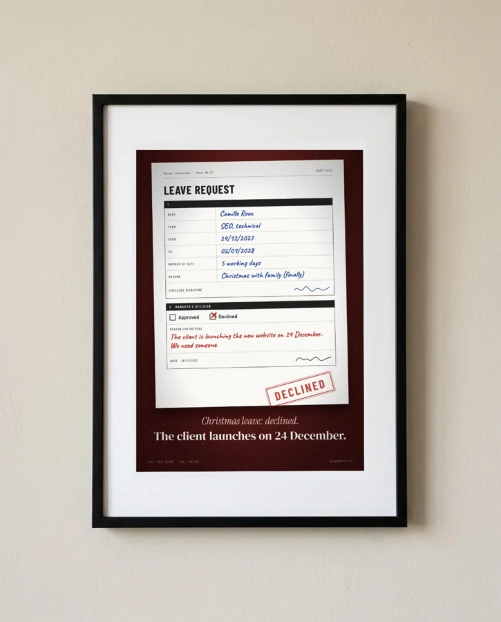 Christmas Leave Request: Declined – Posters