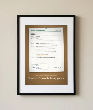 Office Memo: Secret Santa, Article 5 – Posters